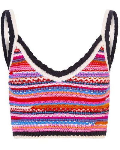 DSquared² Striped Knitted Tank Top - Pink