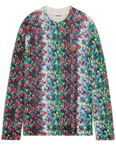 KENZO Floral Pattern Crewneck Sweater - Multicolor