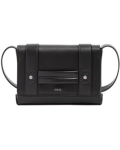 Dior Logo Signature Shoulder Bag - Black