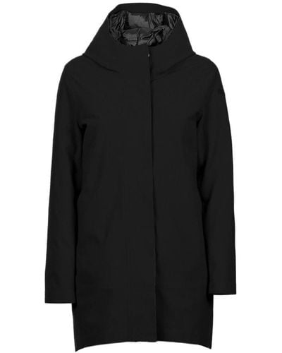 Rrd Hooded Buttoned Coat - Black