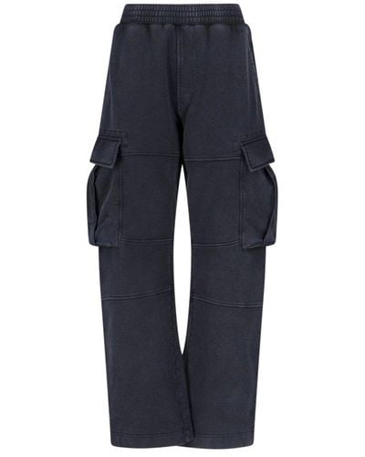 Givenchy Cotton Cargo Trousers - Blue