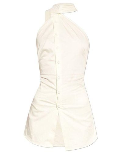 Cult Gaia 'skye' Top With Open Back, - White