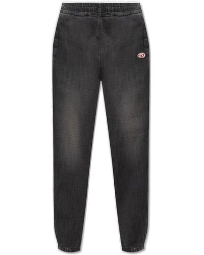 DIESEL D-lab-ne Logo Patch Trousers - Black