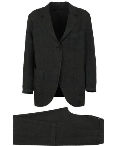 Aspesi Linen Two-piece Suit - Black