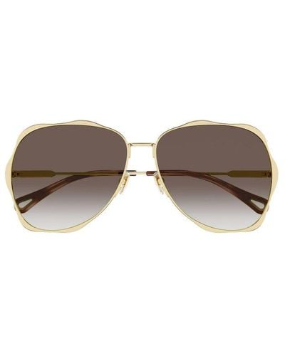 Chloé Aviator Frame Sunglasses - Grey