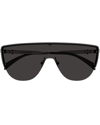 Alexander McQueen Shiny Sunglasses - Black