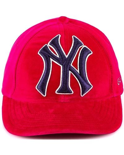 Gucci New York Yankees Embroidered Cap - Pink