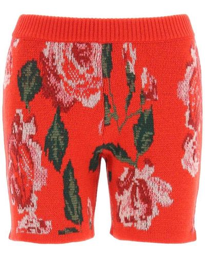 Magda Butrym Knit Shorts - Red