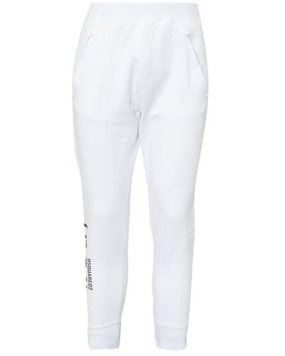 DSquared² Icon Logo Printed Track Trousers - White