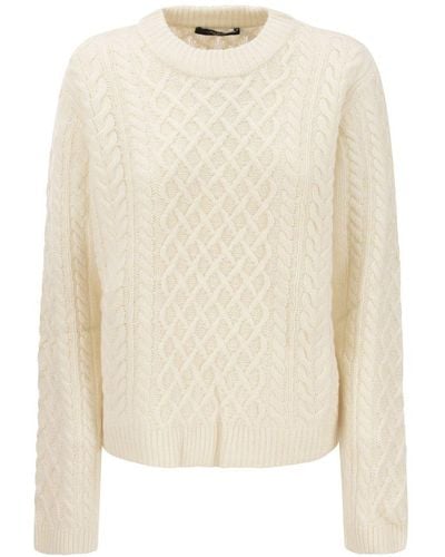 Weekend by Maxmara Long-sleeved Crewneck Jumper - Natural