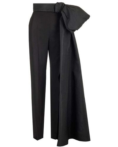 Alexander McQueen Grain De Poudre Trousers - Black