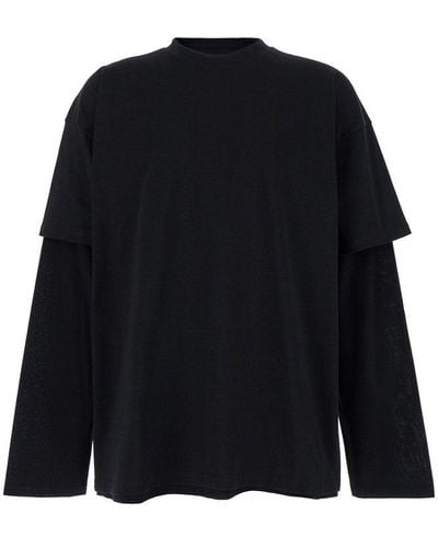 Jil Sander Double Layer Long-sleeved T-shirt - Black