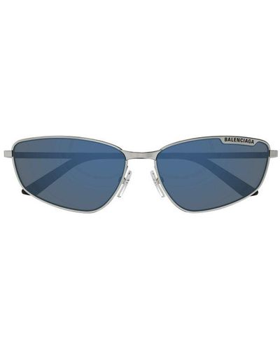 Balenciaga Geometric Frame Sunglasses - Blue
