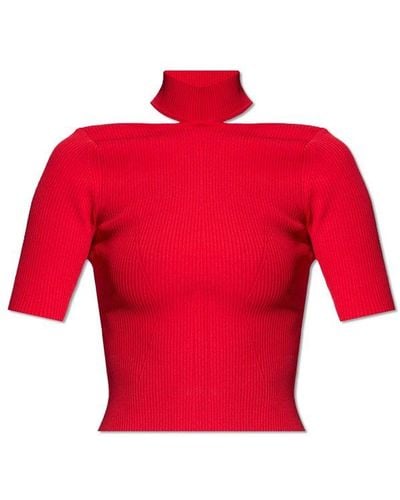 Cult Gaia 'brianna' Ribbed Top, - Red