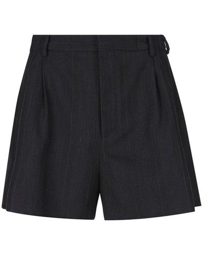 Prada Logo-patch Tailored Shorts - Blue