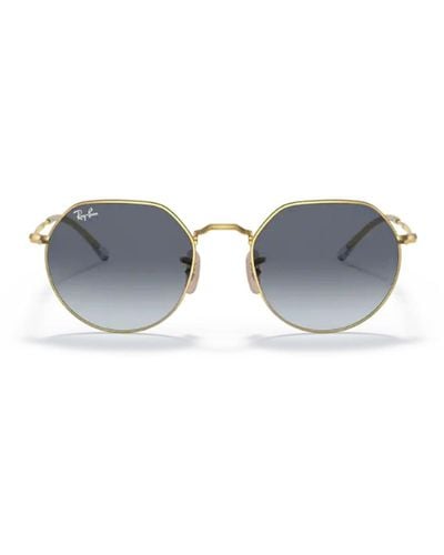 Ray-Ban Jack Geometric Frame Sunglasses - Grey