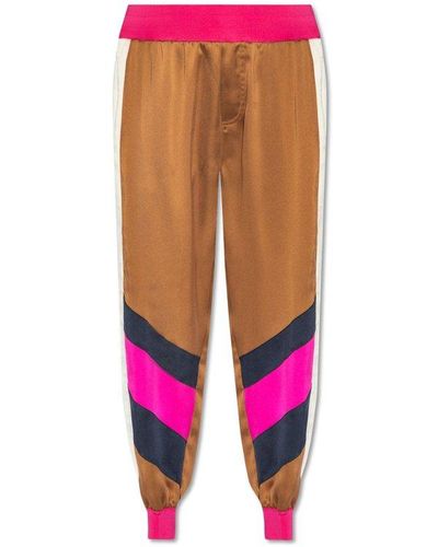 DSquared² Rubberised-logo Elasticated Waistband Trousers - Pink