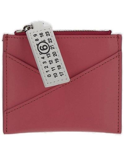 MM6 by Maison Martin Margiela Japanese 6 Zipped Wallet - Red