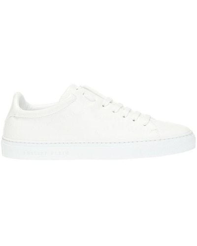 Philipp Plein Logo Detailed Lace-up Trainers - White