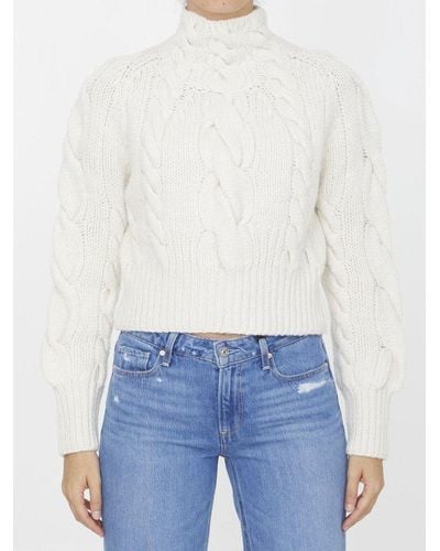 Zimmermann Luminosity Cable Knitted Jumper - White
