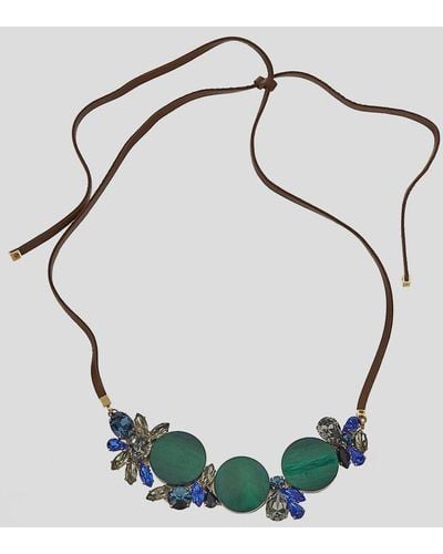 Marni Leather Necklace - Blue
