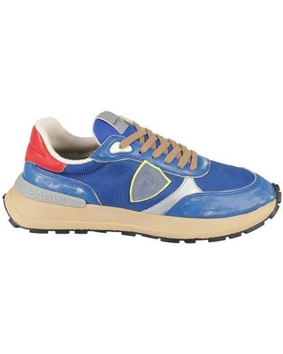 Philippe Model Mesh Panelled Trainers - Blue