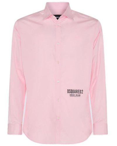 DSquared² Long Sleeved Buttoned Shirt - Pink