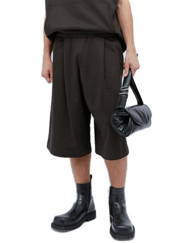 Dries Van Noten High Waist Relaxed Fit Shorts - Black