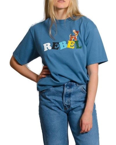 Undercover Cartoon-printed Crewneck T-shirt - Blue