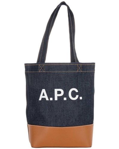 A.P.C. Axelle Small Tote Bag - Blue