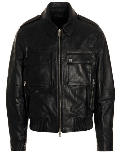 Amiri Leather Jacket - Black