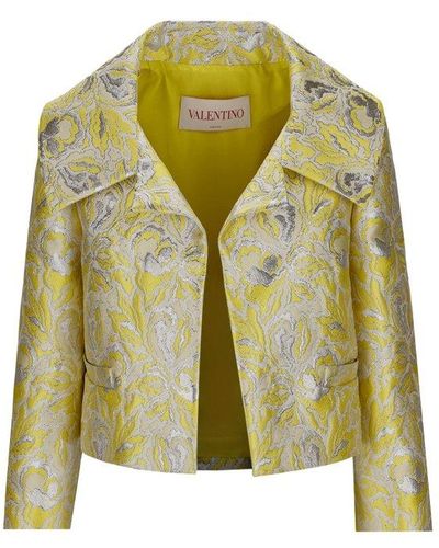Valentino Allover Embroidered Jacket - Green