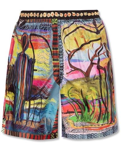 Givenchy X Josh Smith All-over Graphic Printed Drawstring Swim Shorts - Multicolor