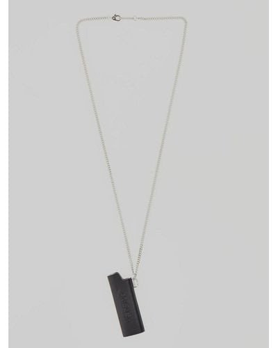 Ambush Classic Lighter Case Necklace, Made With Embossed 3d Logo Detailing - White