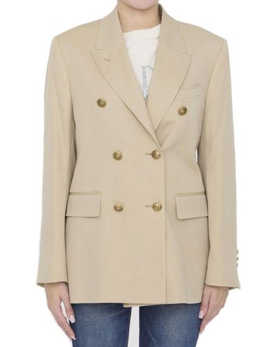 Golden Goose Double-breasted Jacket - Natural