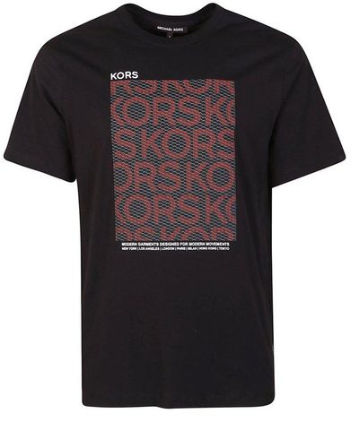 Michael Kors Graphic Printed Crewneck T-shirt - Black