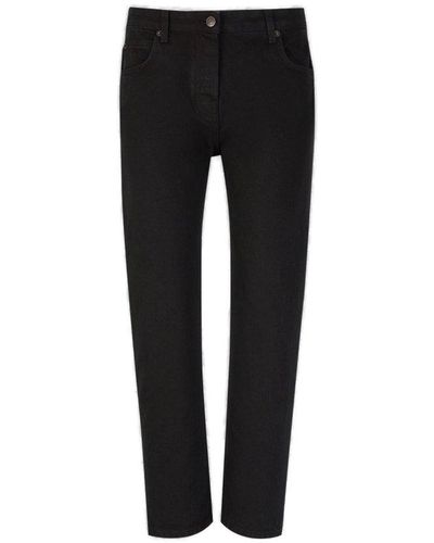 The Row Straight Cotton Jeans - Black