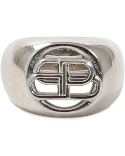 Balenciaga Bb Signet Ring Jewelry - Metallic