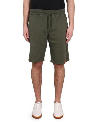 Aspesi Logo Patch Drawstring Shorts - Green