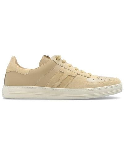Tom Ford T-logo Patch Low-top Trainers - Brown