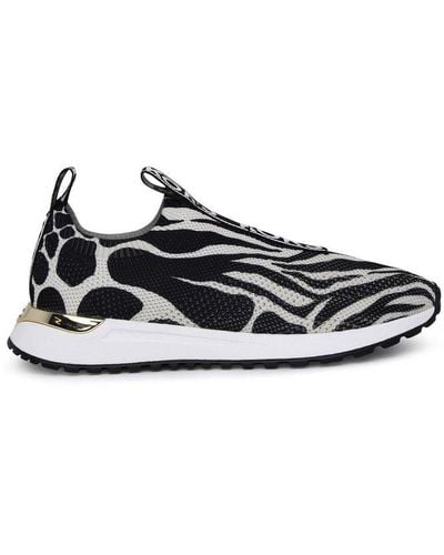 MICHAEL Michael Kors Leopard Printed Slip-on Sneakers - Black