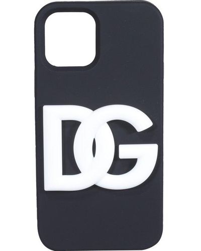 Dolce & Gabbana Dg Logo Iphone 12 Pro Cover - Black