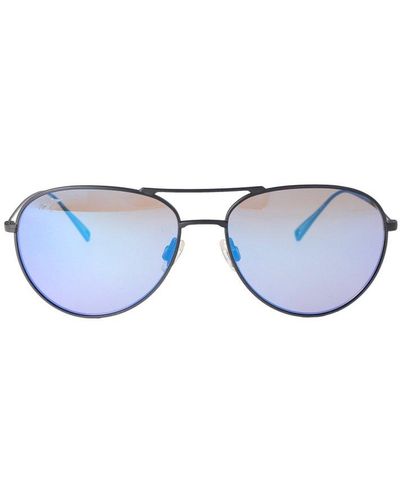 Maui Jim Walaka Polarized Aviator Sunglasses - Blue