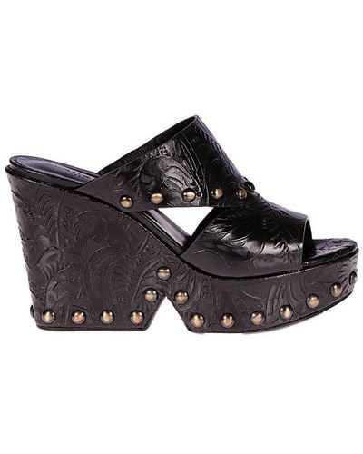 Robert Clergerie Stud Embellished Sandals - Black