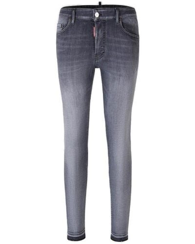 DSquared² Faded Straight-leg Skinny Jeans - Blue