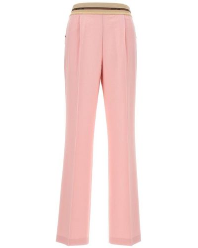 Helmut Lang Logo Elastic Pants - Pink