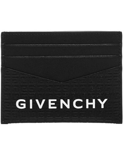Givenchy 4g Motif Embossed Card Holder - Black