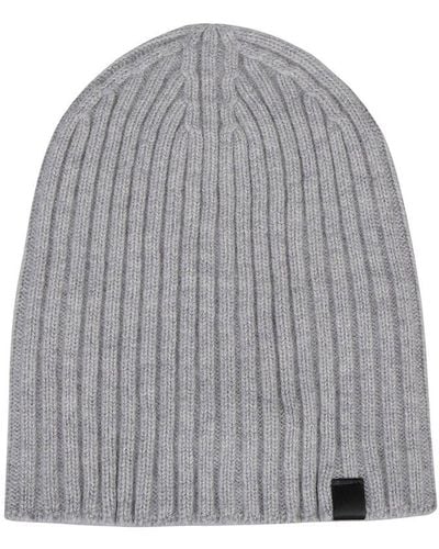 Tom Ford Ribbed Hat - Gray