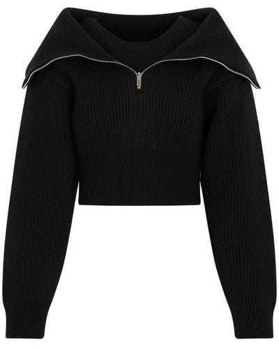 Jacquemus Risoul Double Collar Sweater - Black
