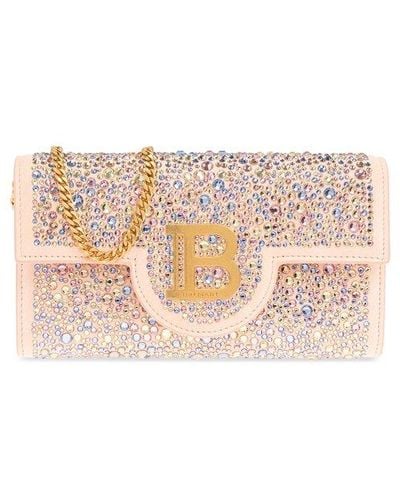 Balmain Wallet On A Chain 'b-buzz', - Pink